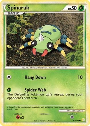 Spinarak 83/123, HeartGold SoulSilver