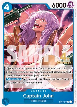 Captain John OP17-044, The World's Strongest Warriors Release Event Cards