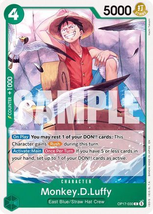 Monkey.D.Luffy (030) OP17-030, The World's Strongest Warriors