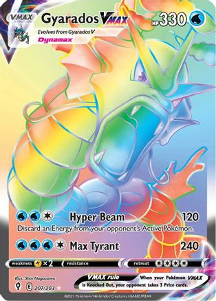 Gyarados VMAX (Secret) 207/203, SWSH07: Evolving Skies