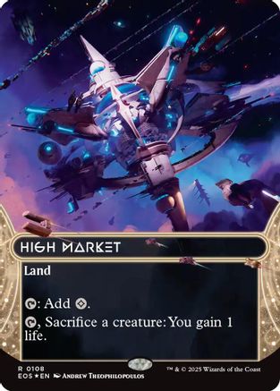 High Market (0108) (Borderless) (Galaxy Foil) 108, Edge of Eternities: Stellar Sights