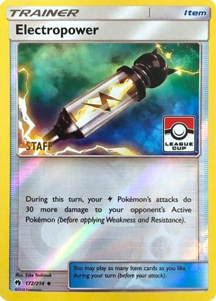 Electropower - 172/214 (League Cup) [Staff] 172/214, League & Championship Cards