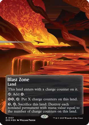 Blast Zone (0137) (Borderless) (Galaxy Foil) 137, Edge of Eternities: Stellar Sights