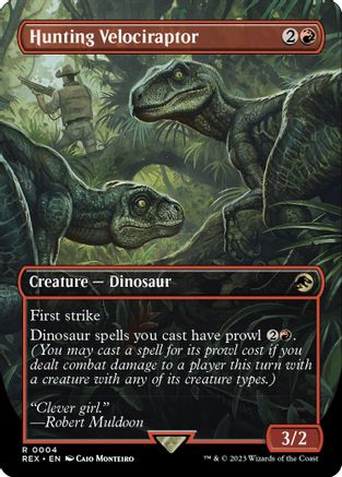 Hunting Velociraptor (Borderless) 4, Universes Beyond: Jurassic World Collection