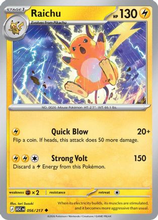 Raichu 056/217, ME: Ascended Heroes