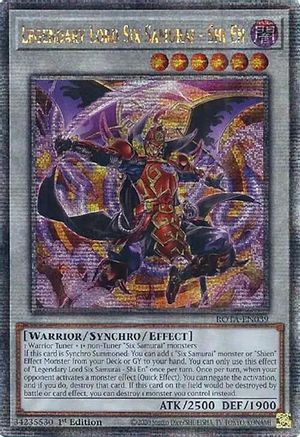 Legendary Lord Six Samurai - Shi En (Quarter Century Secret Rare), Rage of the Abyss