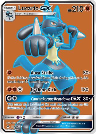 Lucario GX (Full Art) 122/131, SM - Forbidden Light