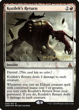 Kozilek's Return 98, Prerelease Cards