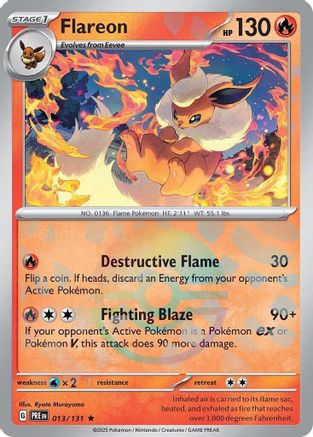 Flareon (Poke Ball Pattern) 013/131, SV: Prismatic Evolutions