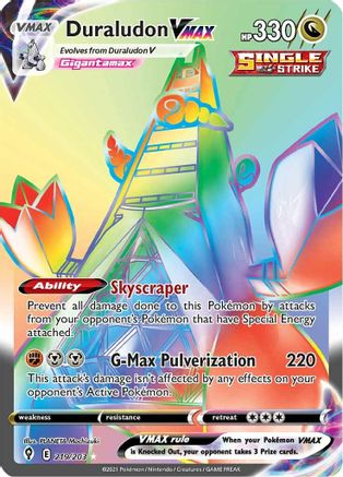 Duraludon VMAX (Secret) 219/203, SWSH07: Evolving Skies