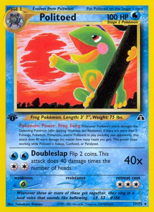 Politoed (27) 27/75, Neo Discovery