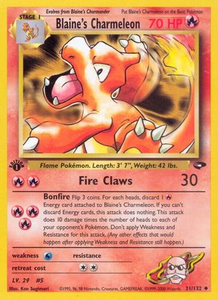 Blaine's Charmeleon 031/132, Gym Challenge
