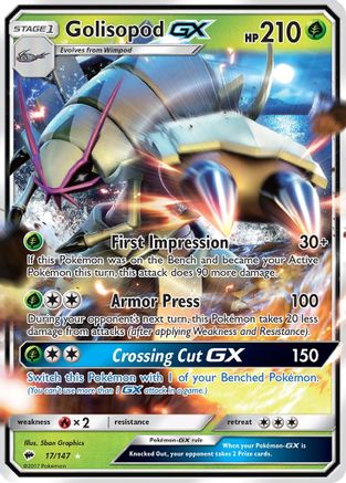 Golisopod GX 17/147, SM - Burning Shadows