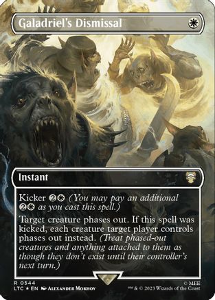Galadriel's Dismissal (Borderless) (Surge Foil) 544, Commander: The Lord of the Rings: Tales of Middle-earth