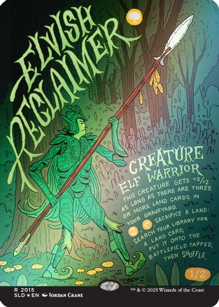 Elvish Reclaimer (Rainbow Foil) 2015, Secret Lair Drop Series