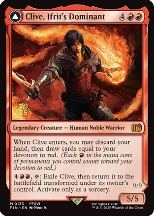 Clive, Ifrit's Dominant 133, Prerelease Cards