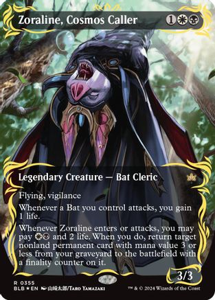 Zoraline, Cosmos Caller (Borderless) (Raised Foil), Bloomburrow