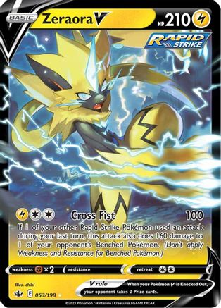 Zeraora V 053/198, SWSH06: Chilling Reign
