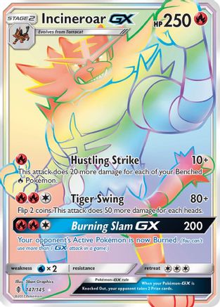 Incineroar GX (Secret) 147/145, SM - Guardians Rising