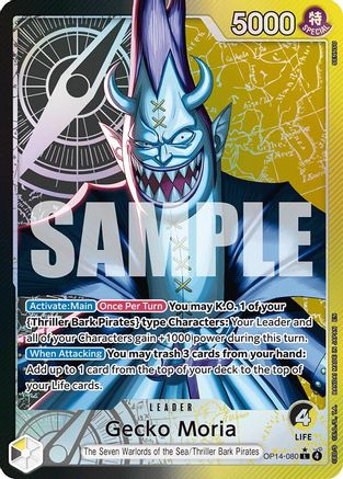 Gecko Moria - OP14-080 (Alternate Art), The Azure Sea's Seven