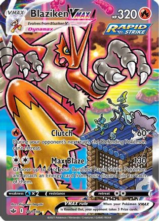 Blaziken VMAX (Alternate Art Secret) 201/198, SWSH06: Chilling Reign