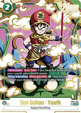 Son Gohan : Youth - FB03-139 (Alternate Art), Raging Roar
