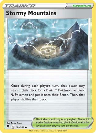 Stormy Mountains 161/203, SWSH07: Evolving Skies