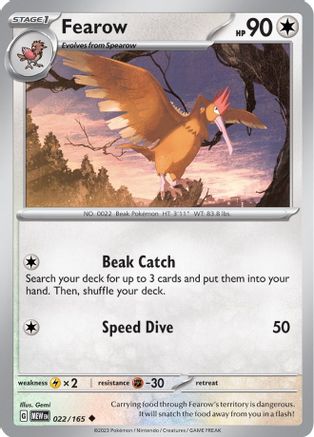 Fearow 022/165, SV: Scarlet & Violet 151