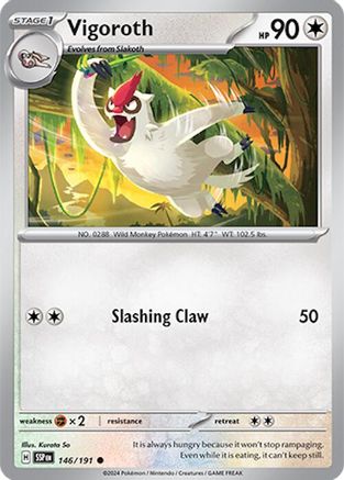 Vigoroth 146/191, SV08: Surging Sparks