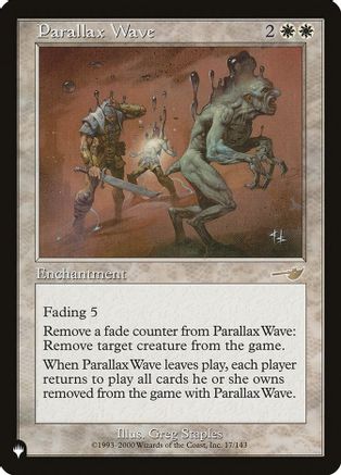 Parallax Wave 17/143, The List Reprints