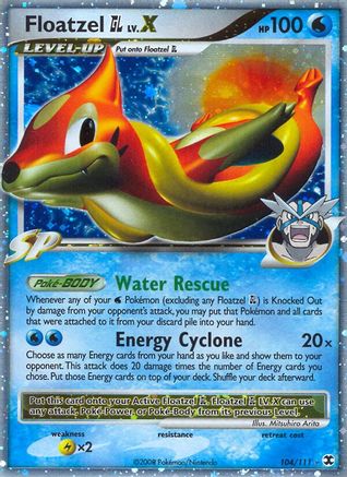 Floatzel GL Lv.X 104/111, Rising Rivals