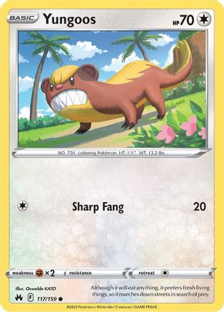 Yungoos 117/159, SWSH: Crown Zenith