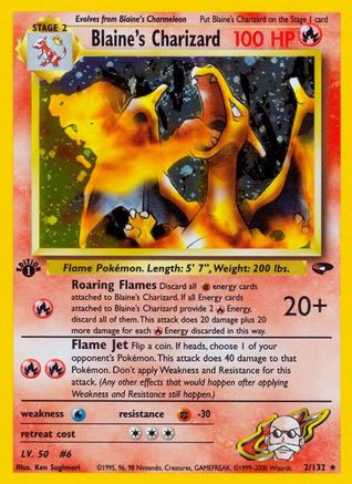 Blaine's Charizard 002/132, Gym Challenge