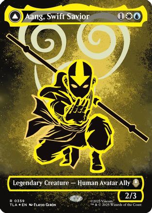 Aang, Swift Savior (Borderless) (Neon Ink Foil), Avatar: The Last Airbender