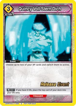 Quincy Voll Stern Dich UEPR/BLC-1-029, UE01BT: BLEACH: Thousand-Year Blood War Release Event Cards