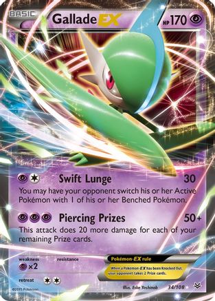 Gallade EX 34/108, XY - Roaring Skies