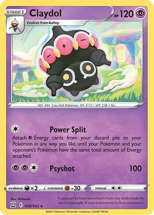 Claydol 058/163, SWSH05: Battle Styles