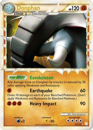 Donphan (Prime) 107/123, HeartGold SoulSilver