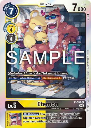Etemon - P-099 (Limited Card Pack Ver.2), Digimon Promotion Cards