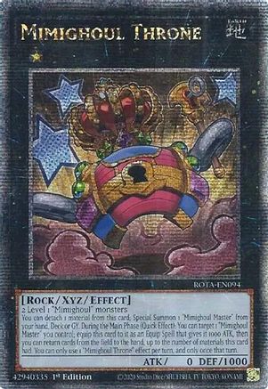Mimighoul Throne (Quarter Century Secret Rare), Rage of the Abyss