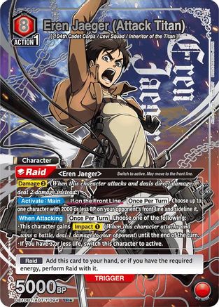 Eren Jaeger (Attack Titan) (094) (SR*), UE10BT: Attack on Titan