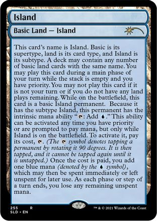 Island (255) (Full-Text Lands) 255, Secret Lair Drop Series