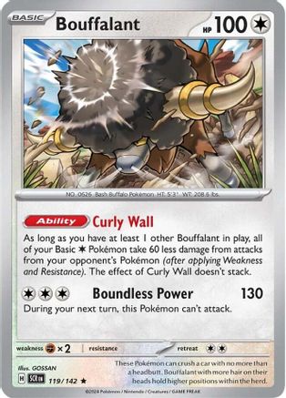 Bouffalant 119/142, SV07: Stellar Crown