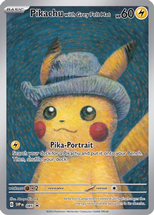 Pikachu with Grey Felt Hat, SV: Scarlet & Violet Promo Cards