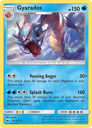 Gyarados 33/147, SM - Burning Shadows