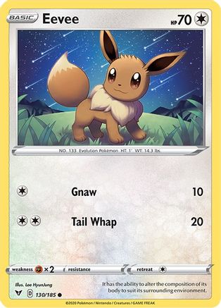 Eevee 130/185, SWSH04: Vivid Voltage