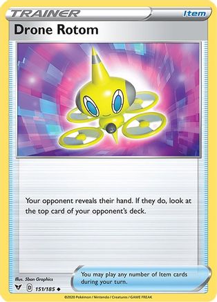 Drone Rotom 151/185, SWSH04: Vivid Voltage