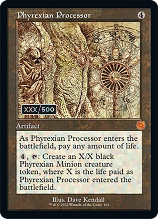 Phyrexian Processor (Schematic) (Serial Numbered) 102, The Brothers' War: Retro Frame Artifacts