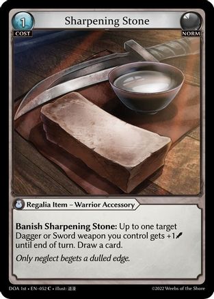 Sharpening Stone 052, Dawn of Ashes 1st Edition