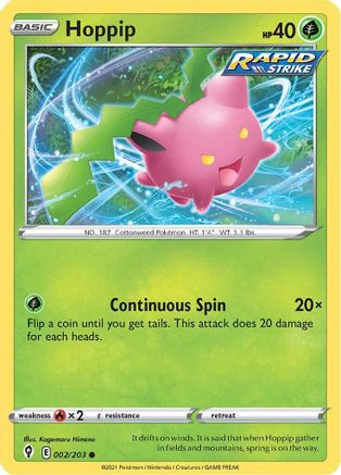 Hoppip 002/203, SWSH07: Evolving Skies